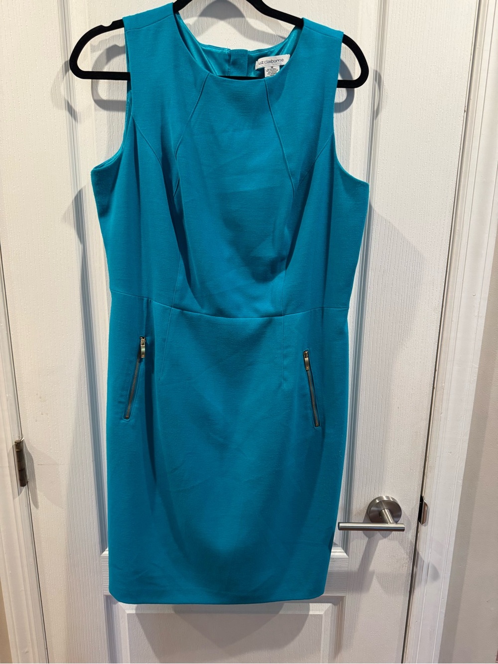 Liz Claiborne Sleeveless Teal Sheath Dress 16